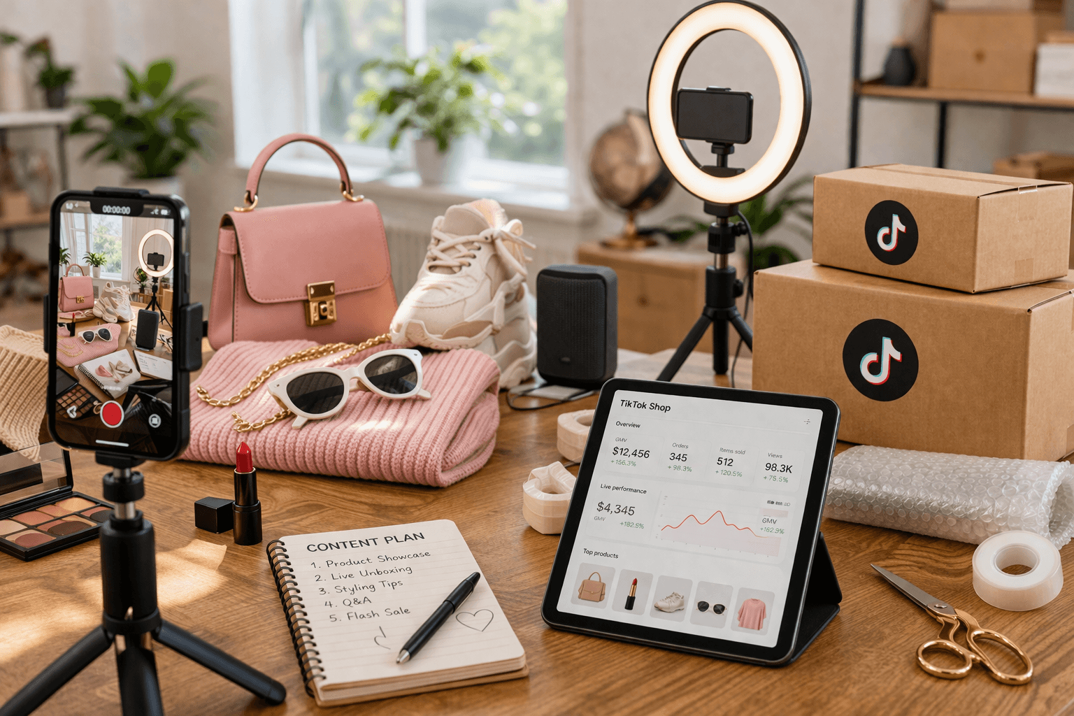TikTok sellers use case image showing fast-moving social selling and mobile-first checkout.